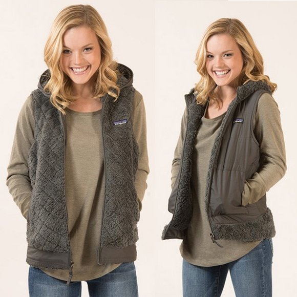 hooded fleece vest women's